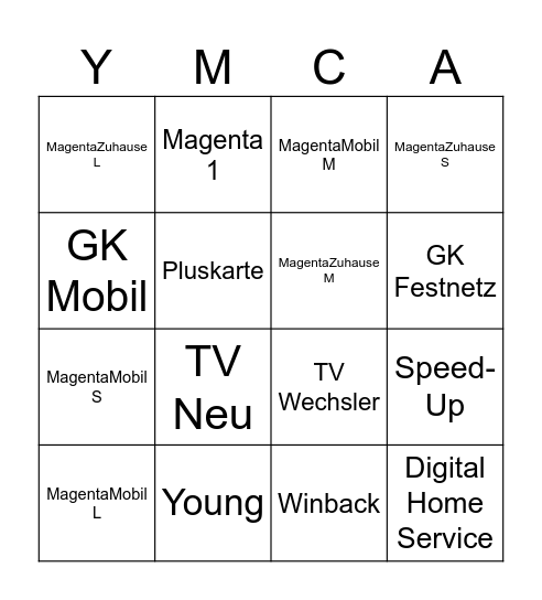 Absatzbingo Card