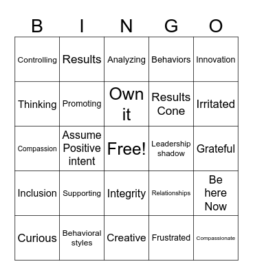 Culture Bingo Card