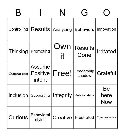 Culture Bingo Card