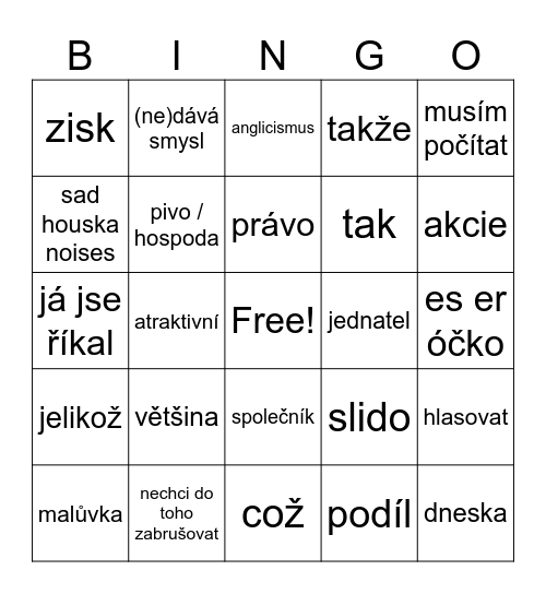 právo Bingo Card