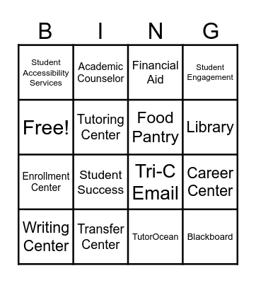 GEN 1070 Bingo Card