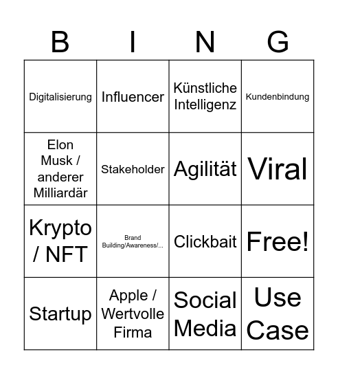 BWL BINGO Card