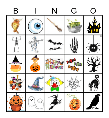 Halloween Bingo 1 Bingo Card