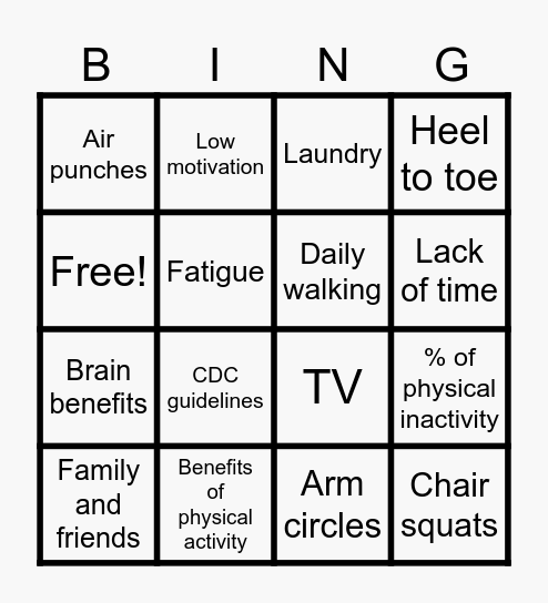 Make it Meaningful Bingo Card