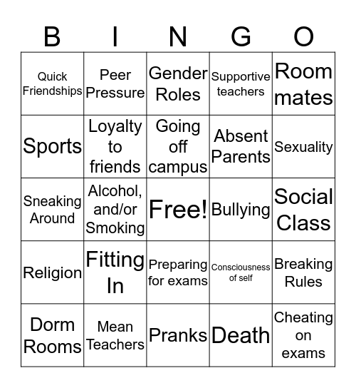 Conventions Bingo Card