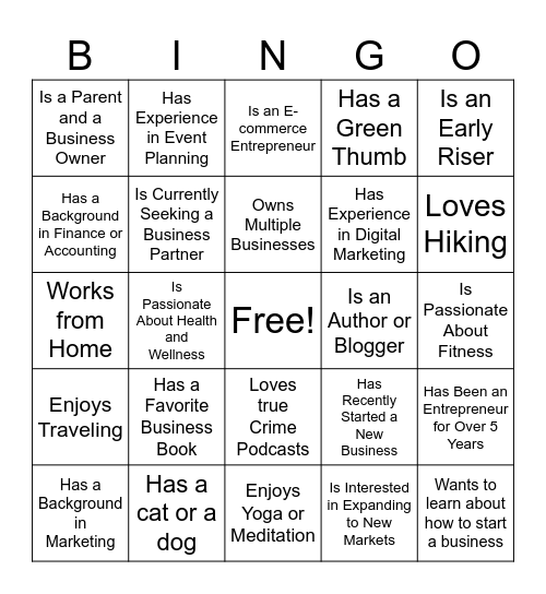 EmpowerHER Collective BINGO Card