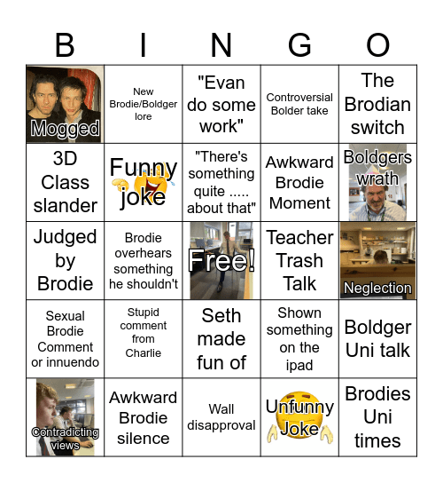 DT Bingo Card