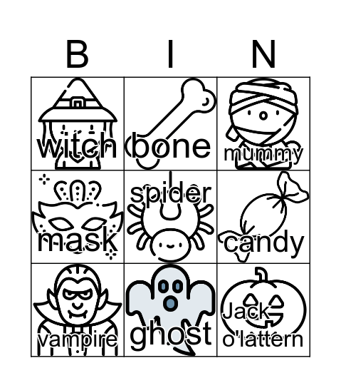 Halloween bingo Card