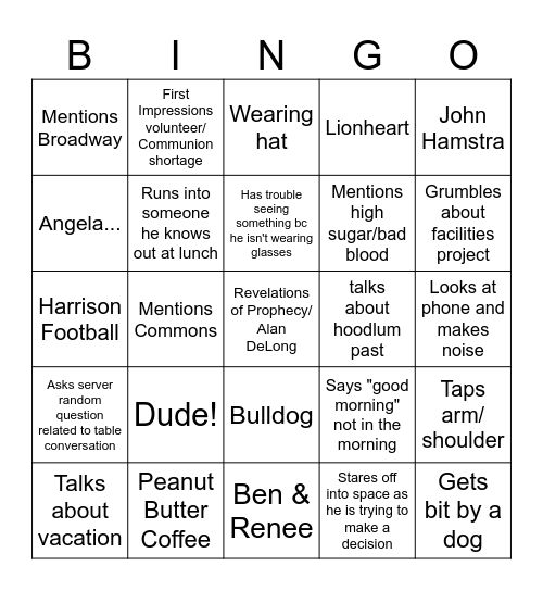 John Bingo Card