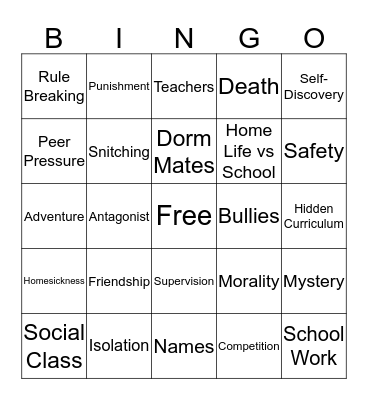 Conventions Bingo Card