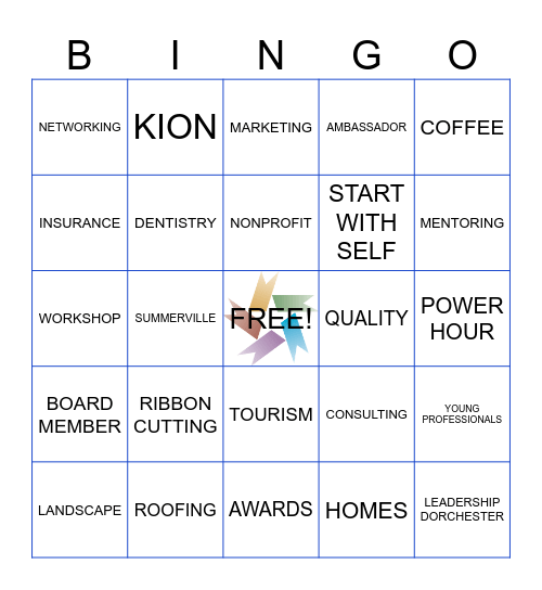 CHAMBER BINGO Card
