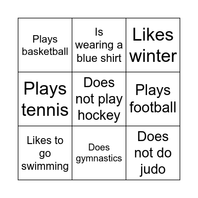 Find someone who... Bingo Card