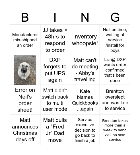 Neil & Kate's AFS Tide Chart Bingo Card