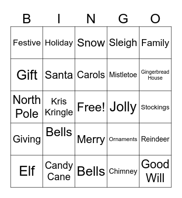 Christmas 2023 Bingo Card