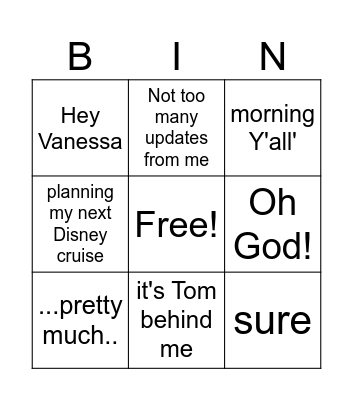 BDM BAU Bingo Card