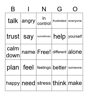 Health Week 9 Bingo Card