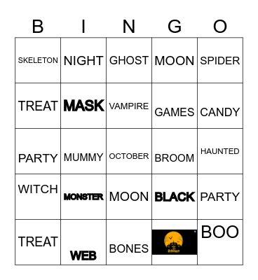 Halloween Bingo Card
