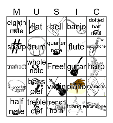 Musical Bingo! Bingo Card