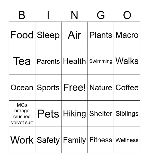 MacroGives Bingo Card