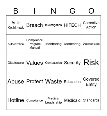 Winner Across Bingo Card