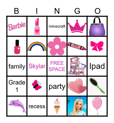 BARBIE Bingo Card