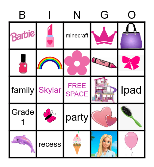 BARBIE Bingo Card