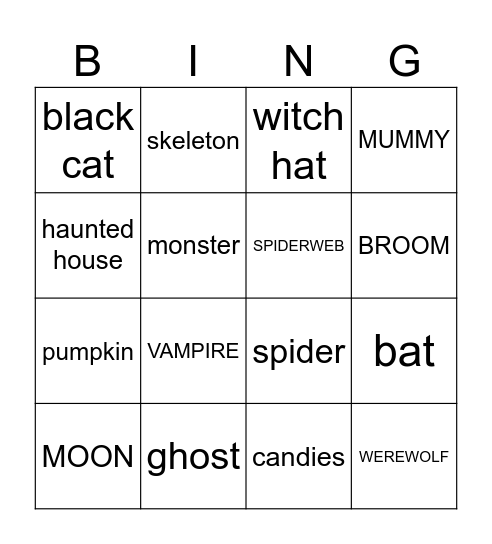 HALLOWEEN Bingo Card