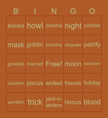 October All Hands TXEB Bingo Card