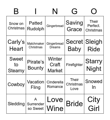 HOLIDAY ROMANCE BINGO Card
