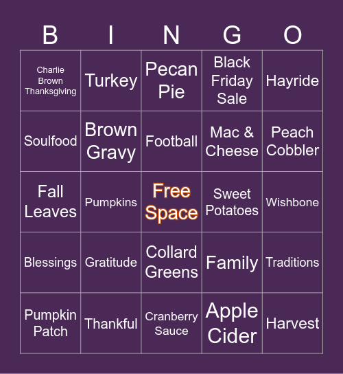 JDS Friendsgiving Bingo Card