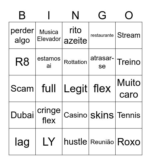 window Bingo Card