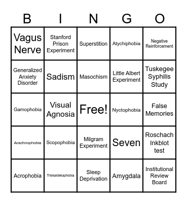 Halloween Bingo! Bingo Card