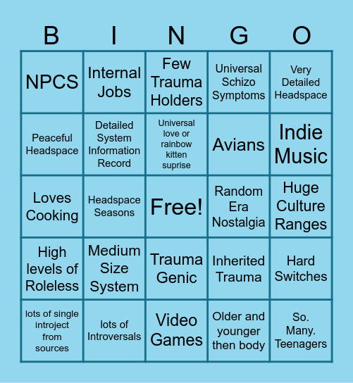 Are you like the Lost Ones Bingo Card