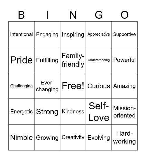 Girl Scouts of Greater Iowa Bingo Card