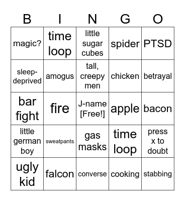 Miss Peregrine's Home for Peculiar Children Bingo Card