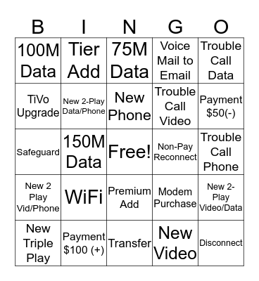 Humboldt Retail Bingo Card