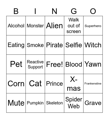 Halloween Bingo Card