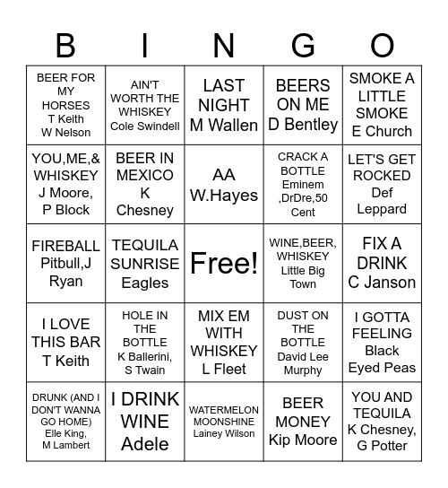 Drinking! Bingo Card