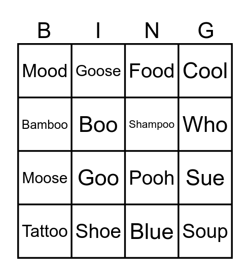 Halloween BINGO Card