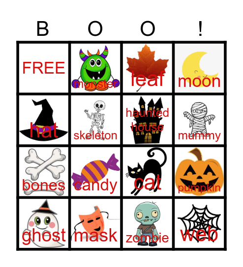 Halloween Bingo Card