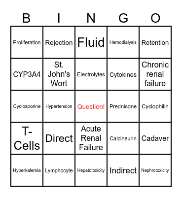 Cyclosporine! Bingo Card