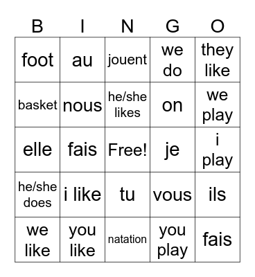 Bingo i guess Bingo Card