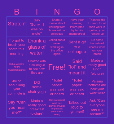 Hero Teams Bingo! Bingo Card