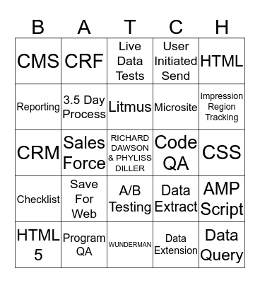BATCH Bingo Card