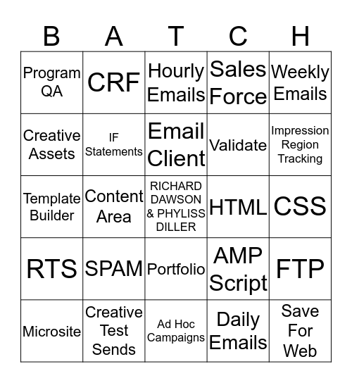 BATCH Bingo Card