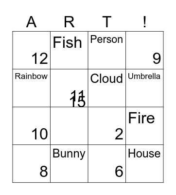 Art Bingo Card