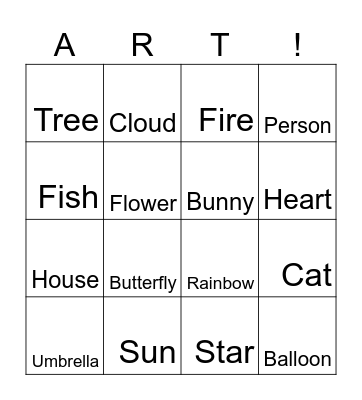 Art Bingo Card