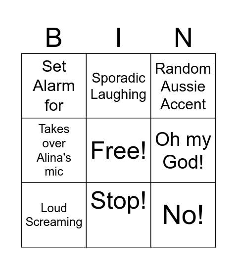 Anna Bingo Card Bingo Card