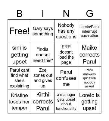 ERP Erping Bingo Card