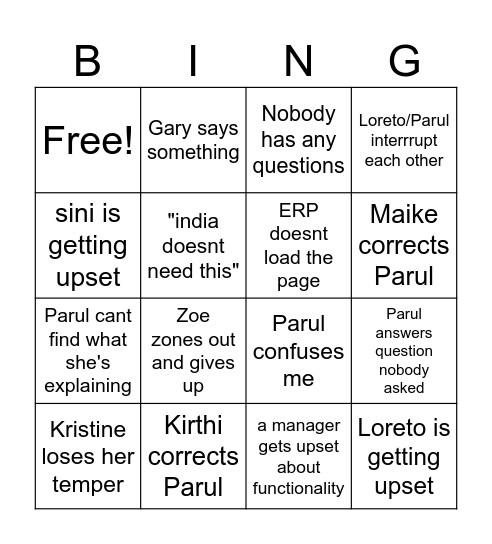 ERP Erping Bingo Card